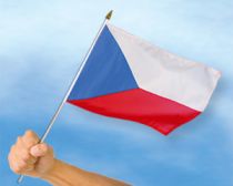 Tyčová vlajka Česká republika 30 x 45 cm