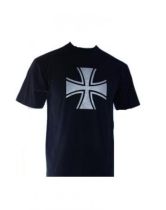Tričko s křížem černé/oliv